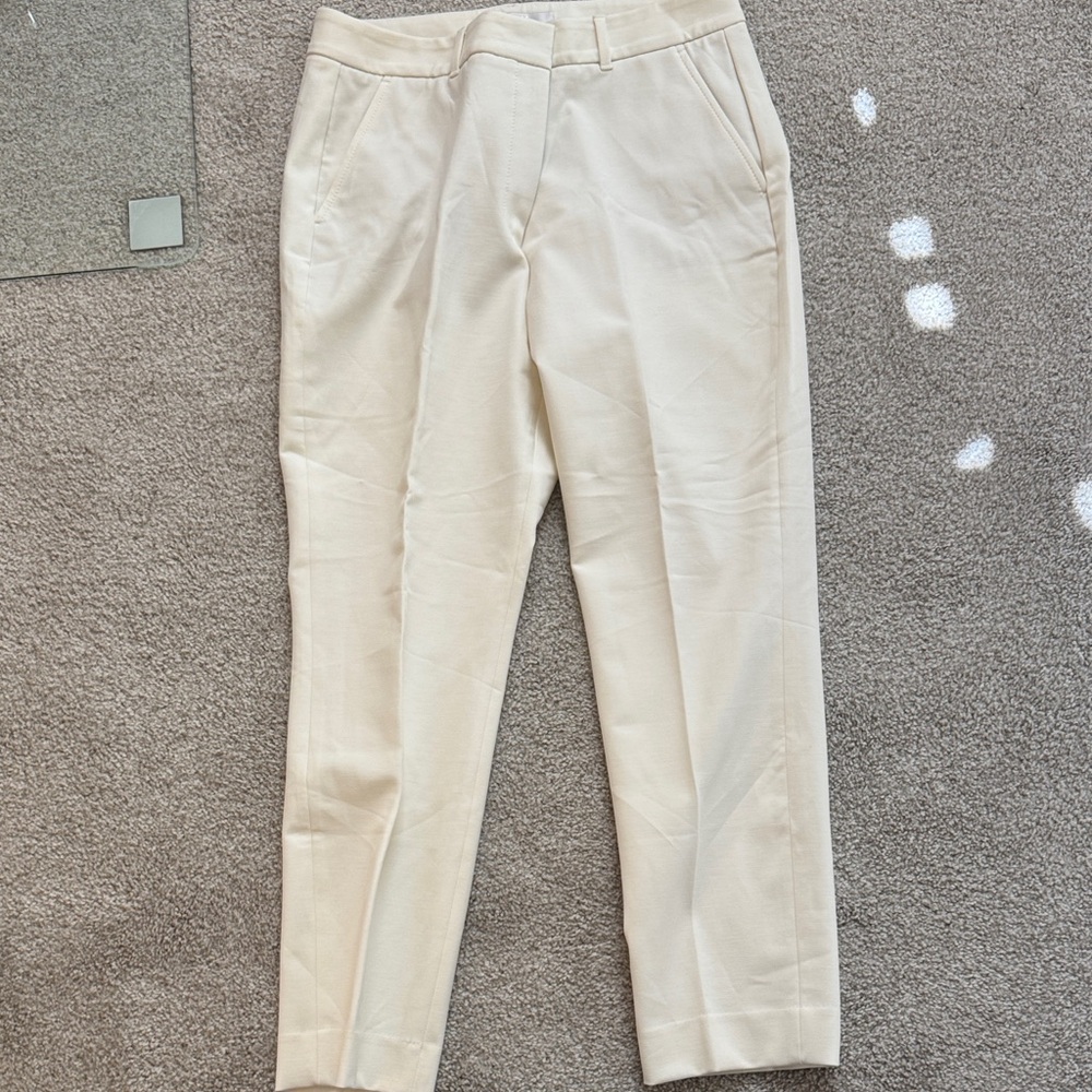 White House Black Market Winter White Elle Slim Tousers